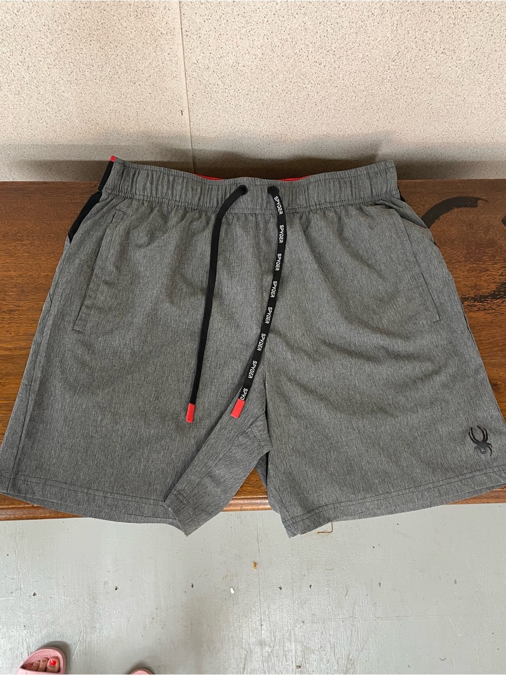 Men's Spyder Gray ProWeb Athletic Shorts